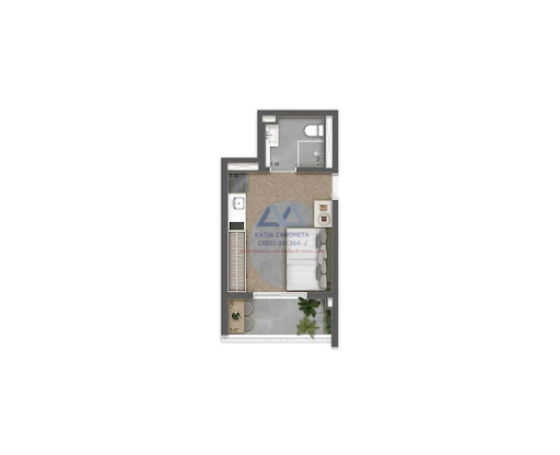 Planta do Studio 27m