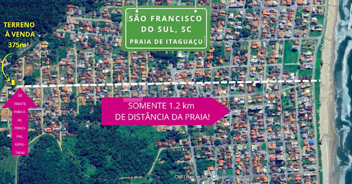 Lote / Terreno - 363m² - Itaguaçu - São Francisco do Sul, SC