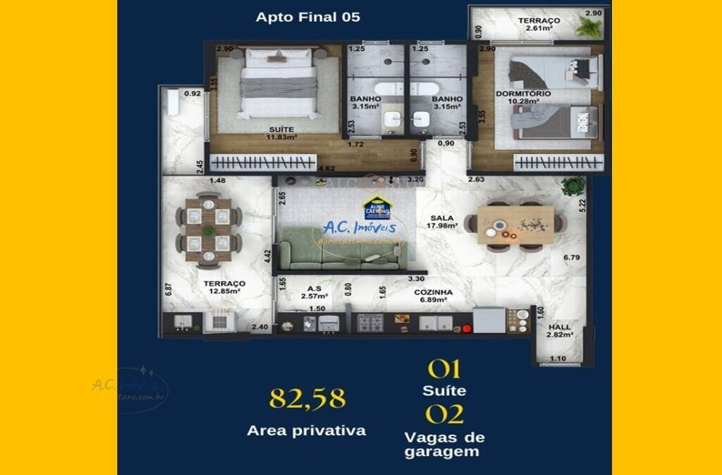 Apartamento à venda com 2 quartos, 1 suíte, 2 vagas e 82m² no Guilhermina, Praia Grande (SP) — foto 12 de 20