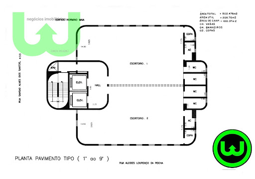 Planta andares tipo