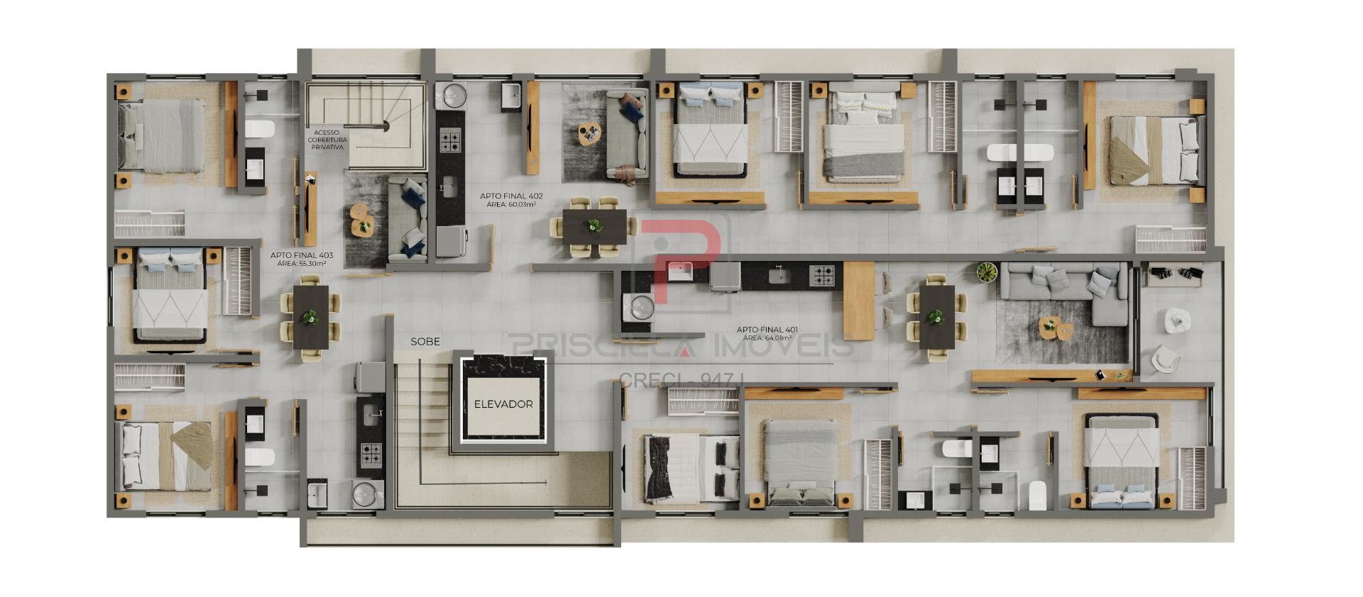 Apartamento à venda com 3 quartos, 1 suíte e 55m² no Bessa, João Pessoa (PB) — foto 16 de 18