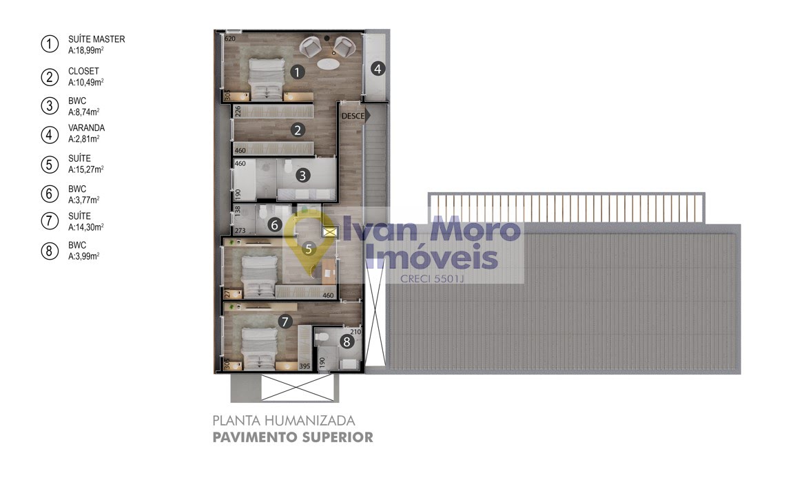 Casa à venda com 4 quartos, 4 suítes, 2 vagas e 314m² no Cachoeira do Bom Jesus, Florianópolis (SC) — foto 10 de 10