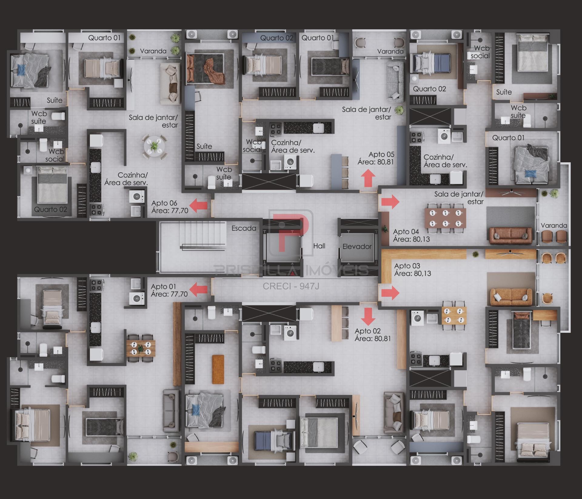 Apartamento à venda com 3 quartos, 1 suíte, 1 vaga e 77m² no Praia do Poço, Cabedelo (PB) — foto 28 de 28