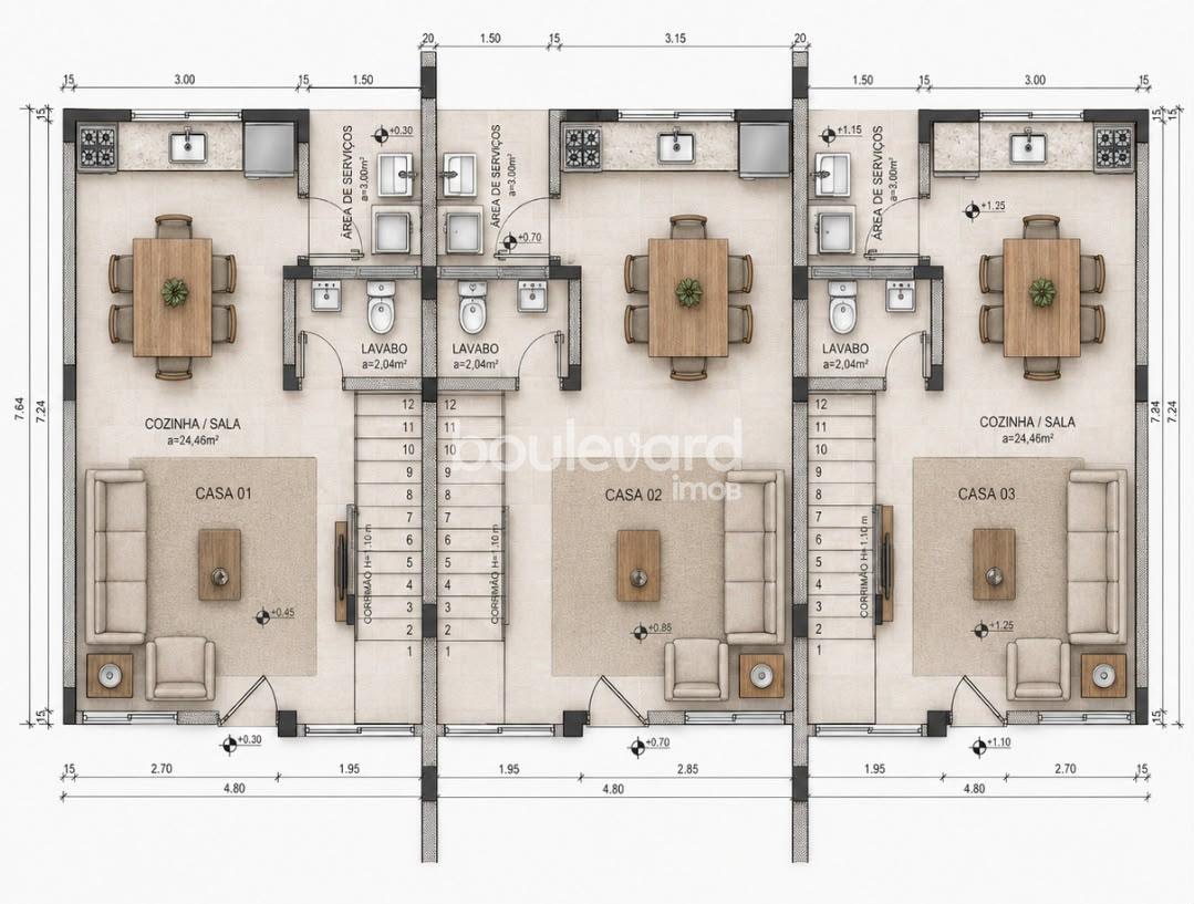 Casa à venda com 2 quartos, 2 suítes, 2 vagas e 72m² no Serraria, São José (SC) — foto 2 de 3