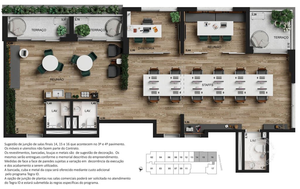 Planta 04 - sala 113 5m² - opção