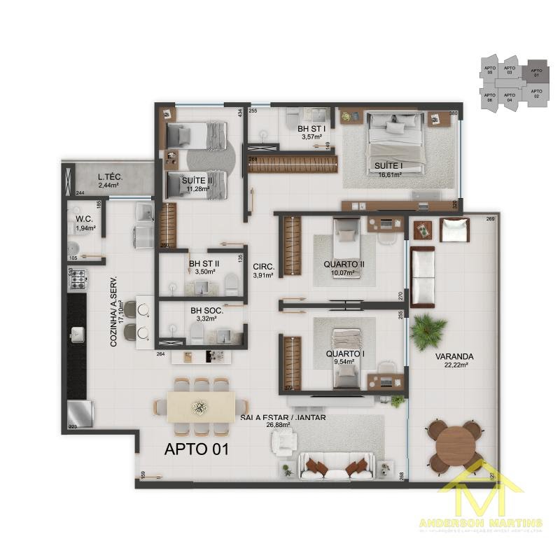 Apartamento à venda com 3 quartos, 2 banheiros, 2 vagas e 109m² no Praia de Itaparica, Vila Velha (ES) — foto 11 de 11
