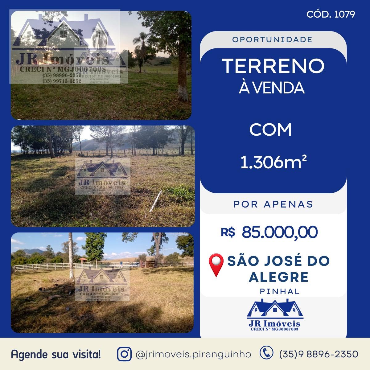 Terreno à venda com 1306m² de terreno no Pinhal, São José do Alegre — foto principal