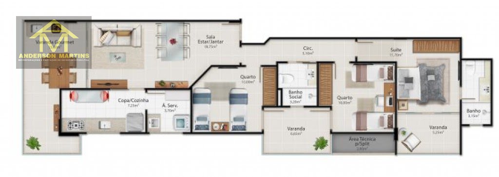 Apartamento à venda com 3 quartos, 2 banheiros, 2 vagas e 111m² no Praia do Morro, Guarapari (ES) — foto 9 de 20