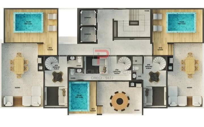 Apartamento à venda com 3 quartos, 2 suítes, 2 vagas e 65m² no Bessa, João Pessoa (PB) — foto 8 de 11