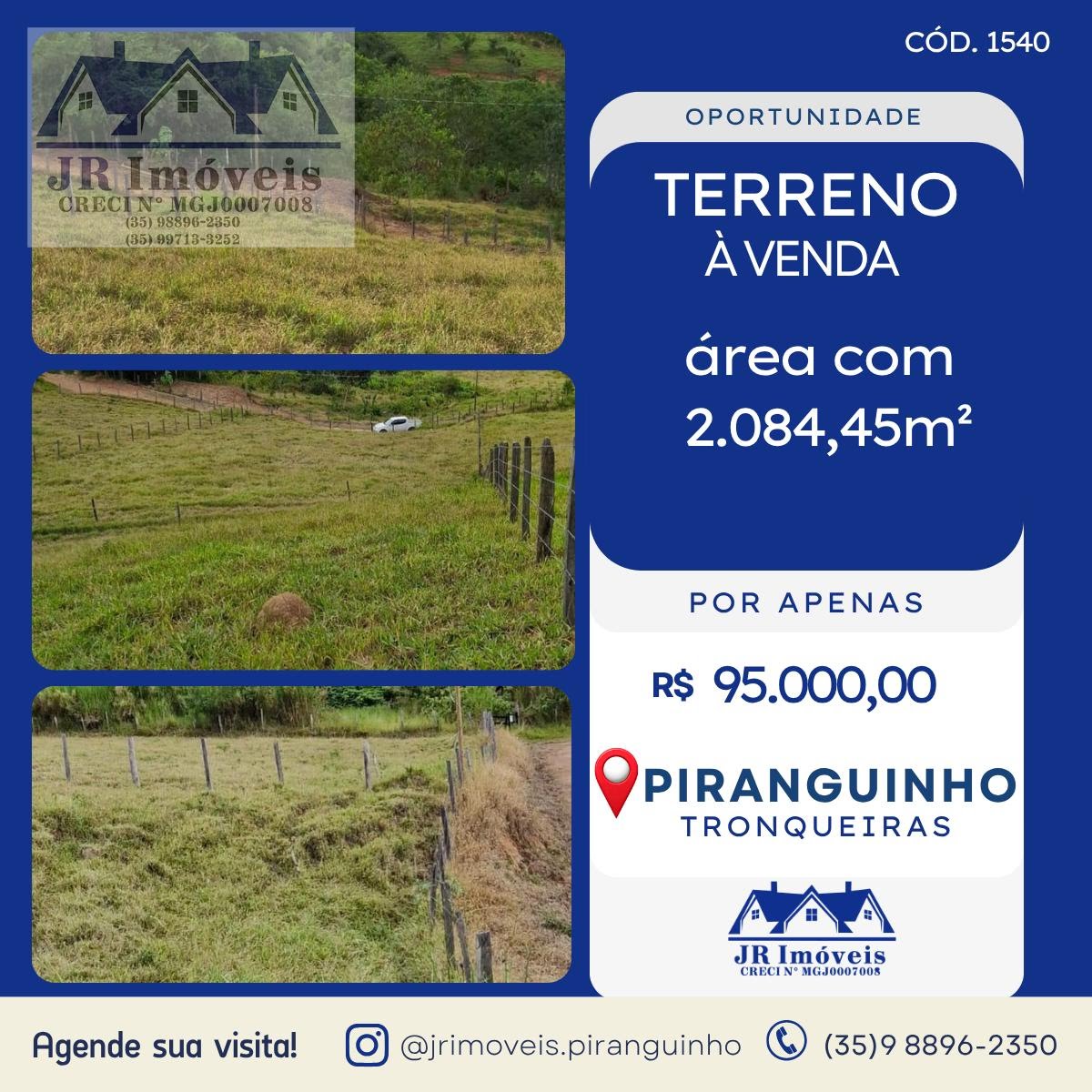 Terreno à venda com 2084m² de terreno no Tronqueiras, Piranguinho — foto principal