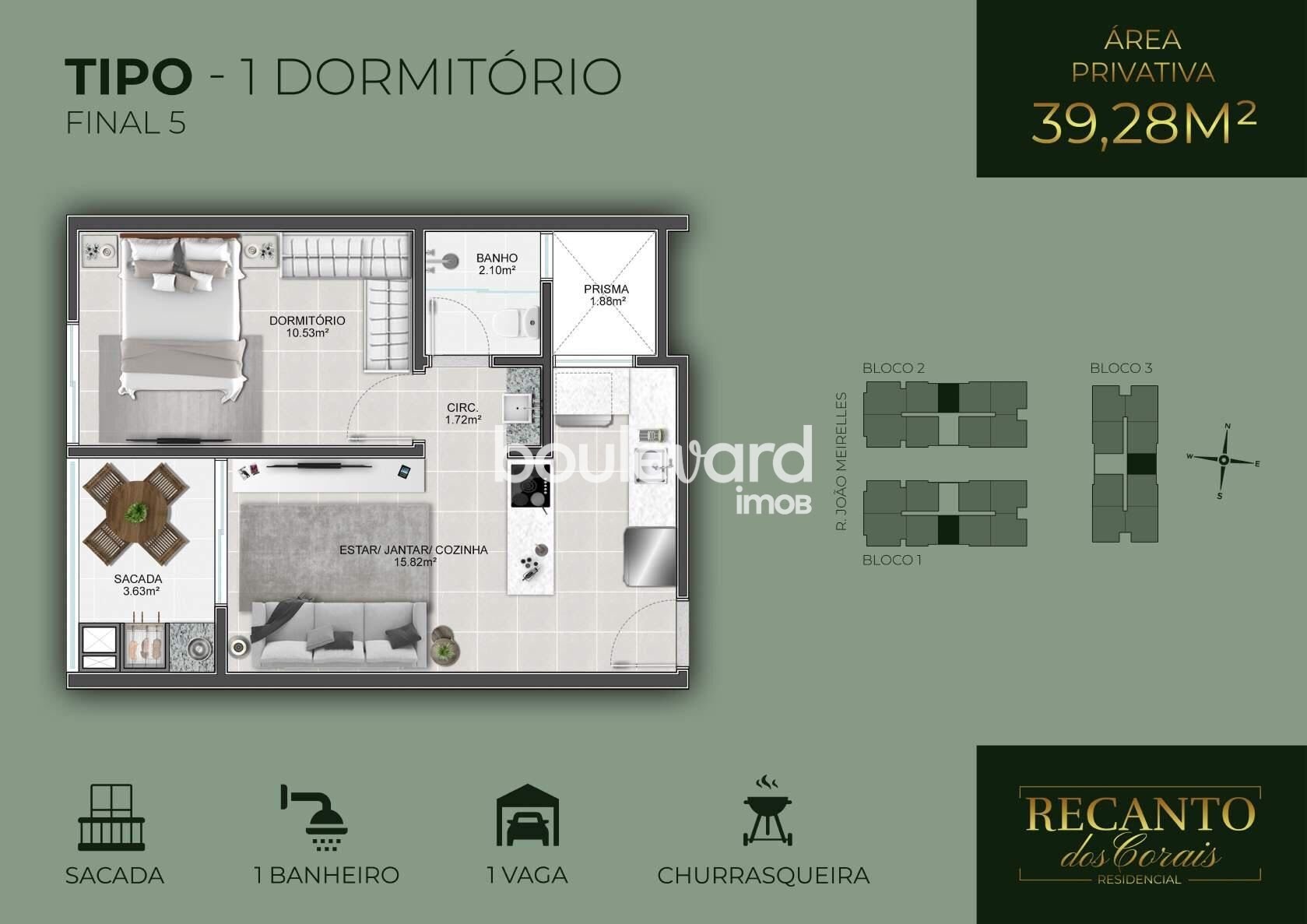 Apartamento à venda com 2 quartos, 1 suíte, 1 vaga e 64m² no Abraão, Florianópolis (SC) — foto 22 de 23