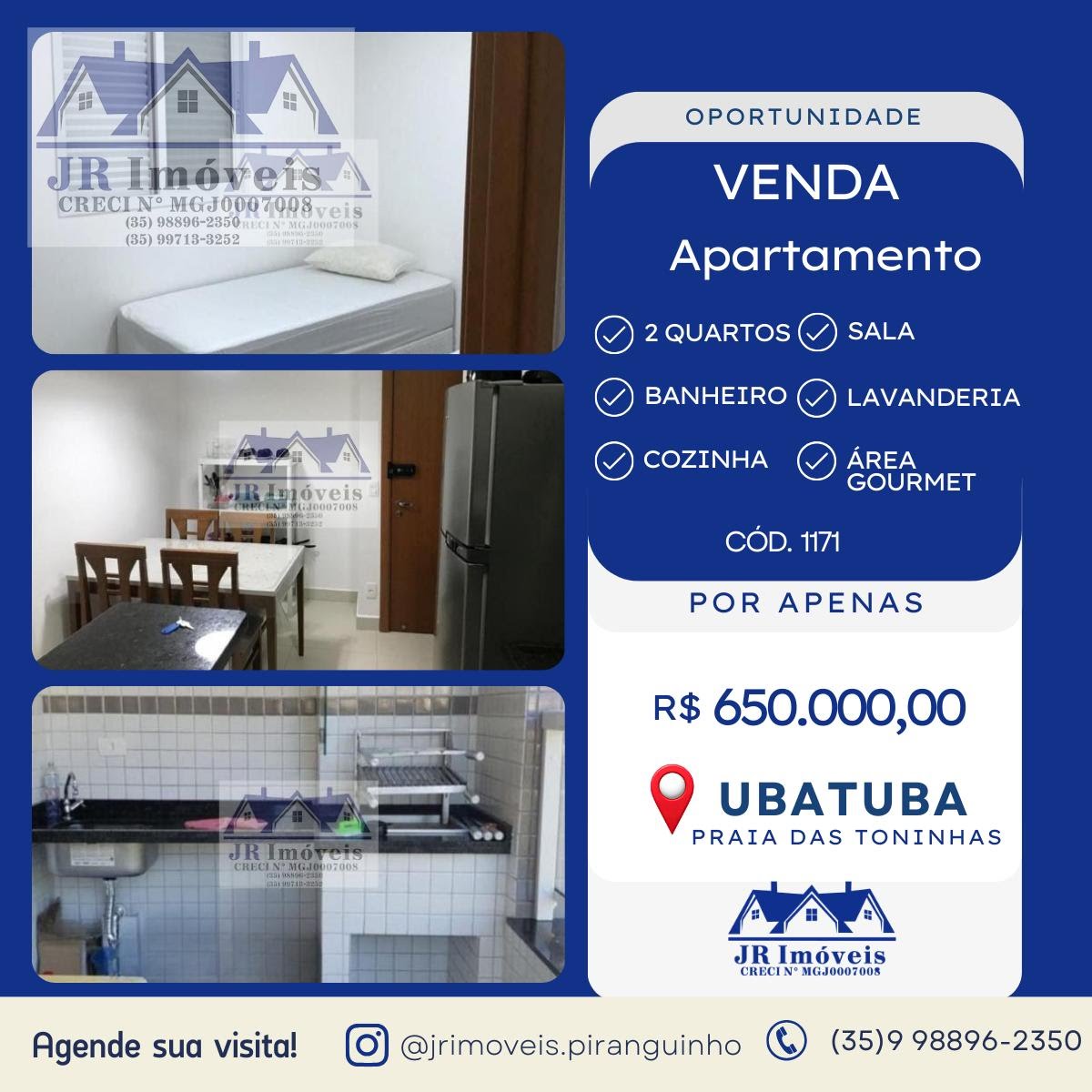 Apartamento à venda com 1 quarto e 1 banheiro no Toninhas, Ubatuba — foto principal
