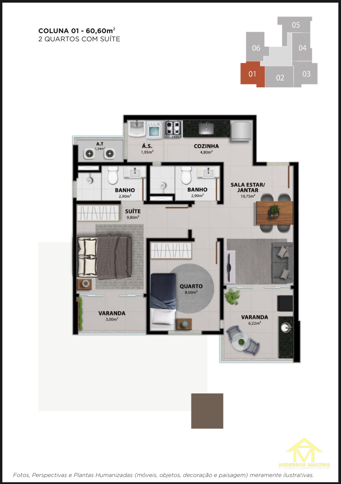 Apartamento à venda com 2 quartos, 2 banheiros, 1 vaga e 69m² no Jockey de Itaparica, Vila Velha (ES) — foto 10 de 20