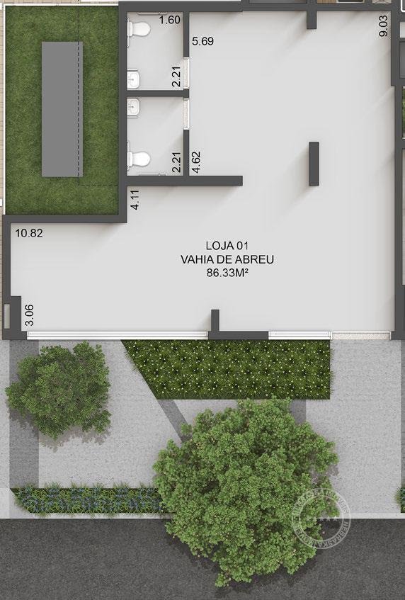 Planta 01 - 86,33m² - loja