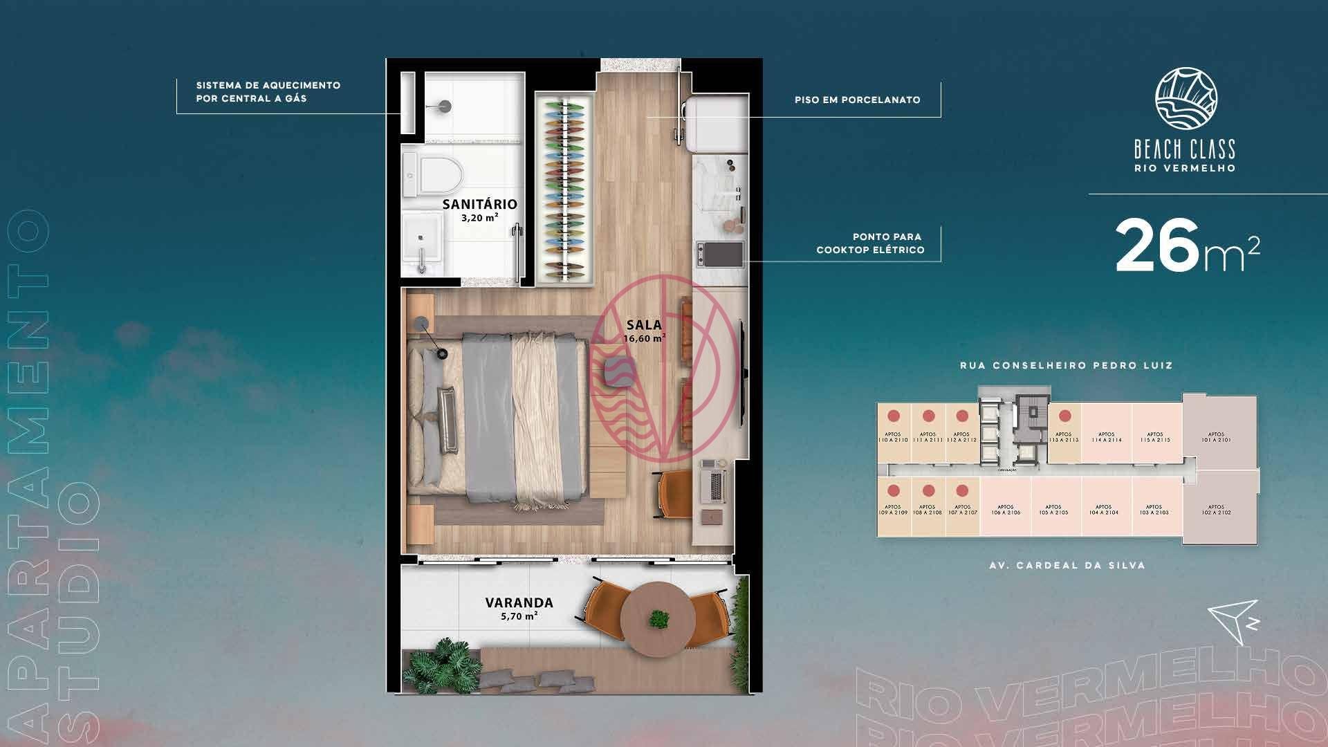 Apartamento à venda com 1 quarto, 1 suíte, 1 vaga e 26m² no Rio Vermelho, Salvador (BA) — foto 28 de 30