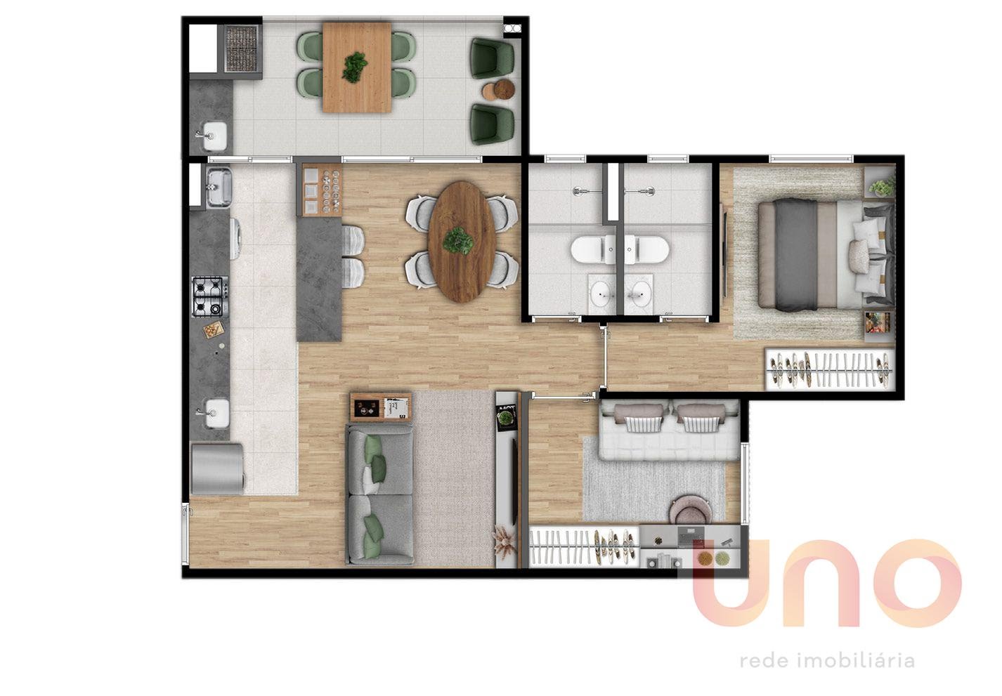 Apartamento à venda com 2 quartos, 1 suíte, 1 vaga e 65m² no Jardim Sao Bento, Campo Grande (MS) — foto 21 de 25