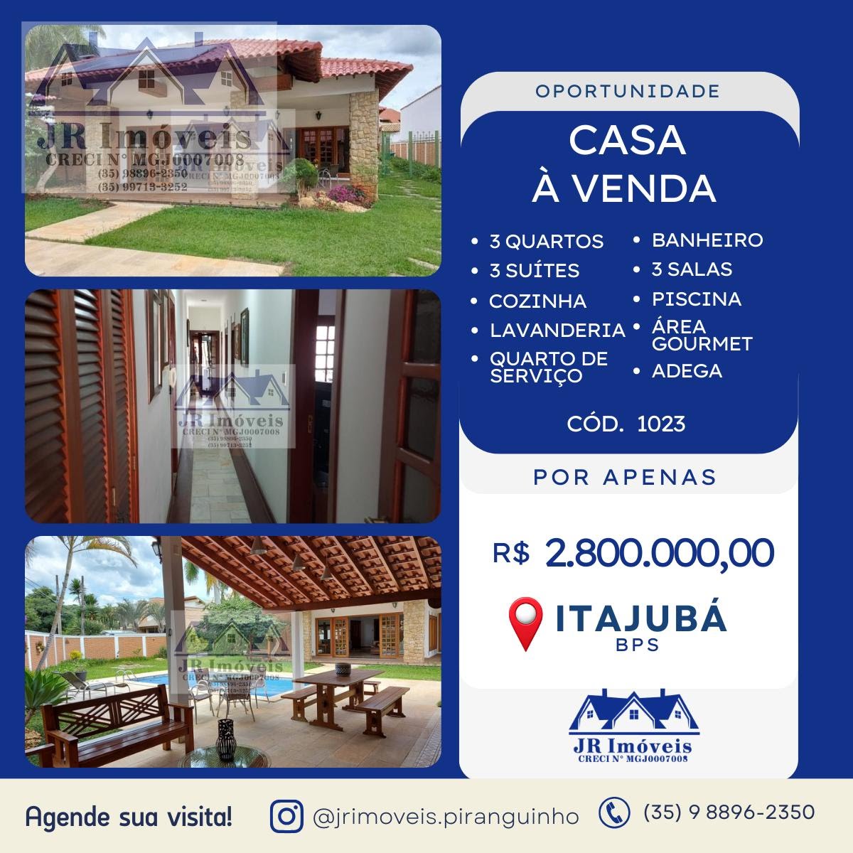 Casa à venda com 2 quartos, 4 banheiros, 4 vagas e 1448m² no Centro, Itajubá — foto principal