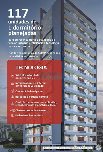 Apartamento com 1 dormitório, 39m², Pedra Branca, Palhoça, SC