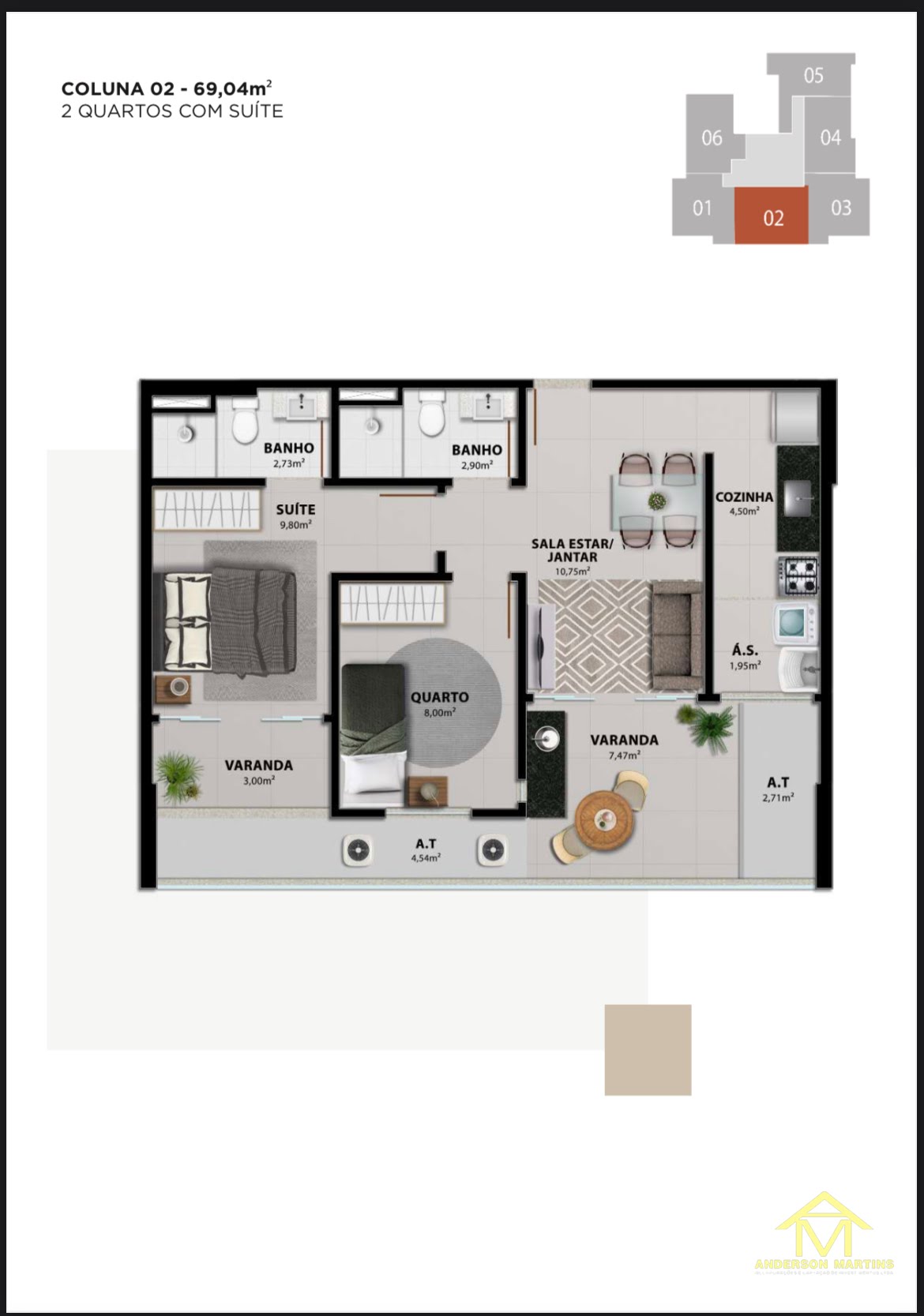 Apartamento à venda com 2 quartos, 2 banheiros, 1 vaga e 69m² no Jockey de Itaparica, Vila Velha (ES) — foto 11 de 20