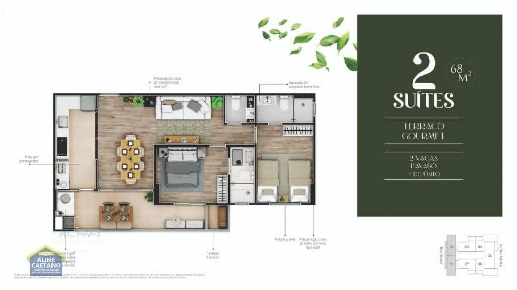 Apartamento à venda com 2 quartos, 2 suítes, 2 vagas e 68m² no Canto do Forte, Praia Grande (SP) — foto 3 de 19