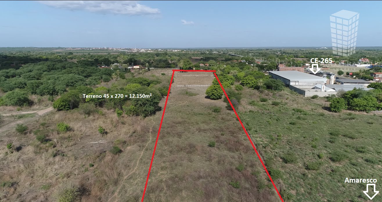 TERRENO COM ATERRO PERTO DA AMARESCO EXTREMANDO COM WANDERLEI 45x270 = 12.150m²