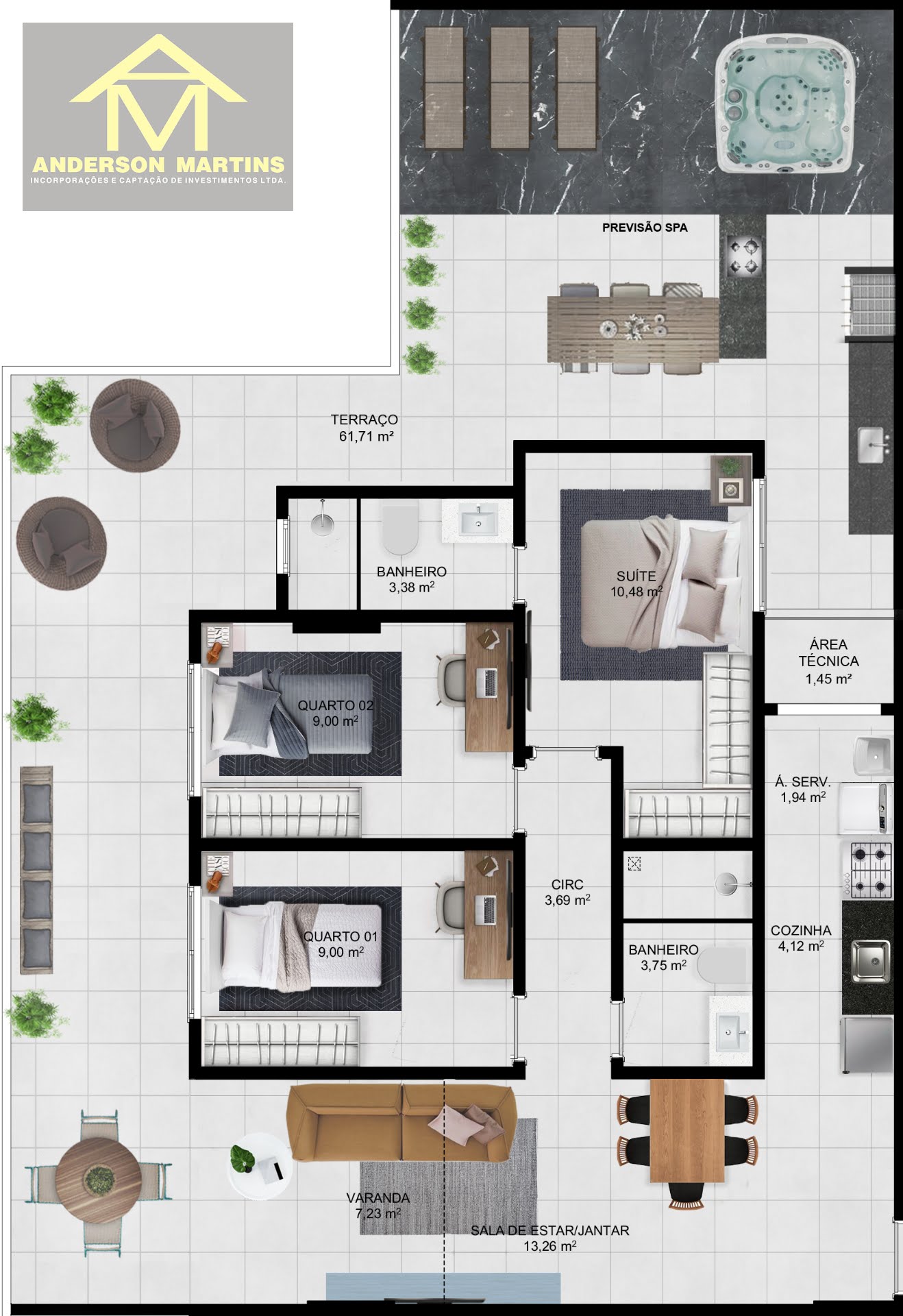 Apartamento à venda com 2 quartos, 2 banheiros, 1 vaga e 59m² no Praia de Itaparica, Vila Velha (ES) — foto 17 de 18
