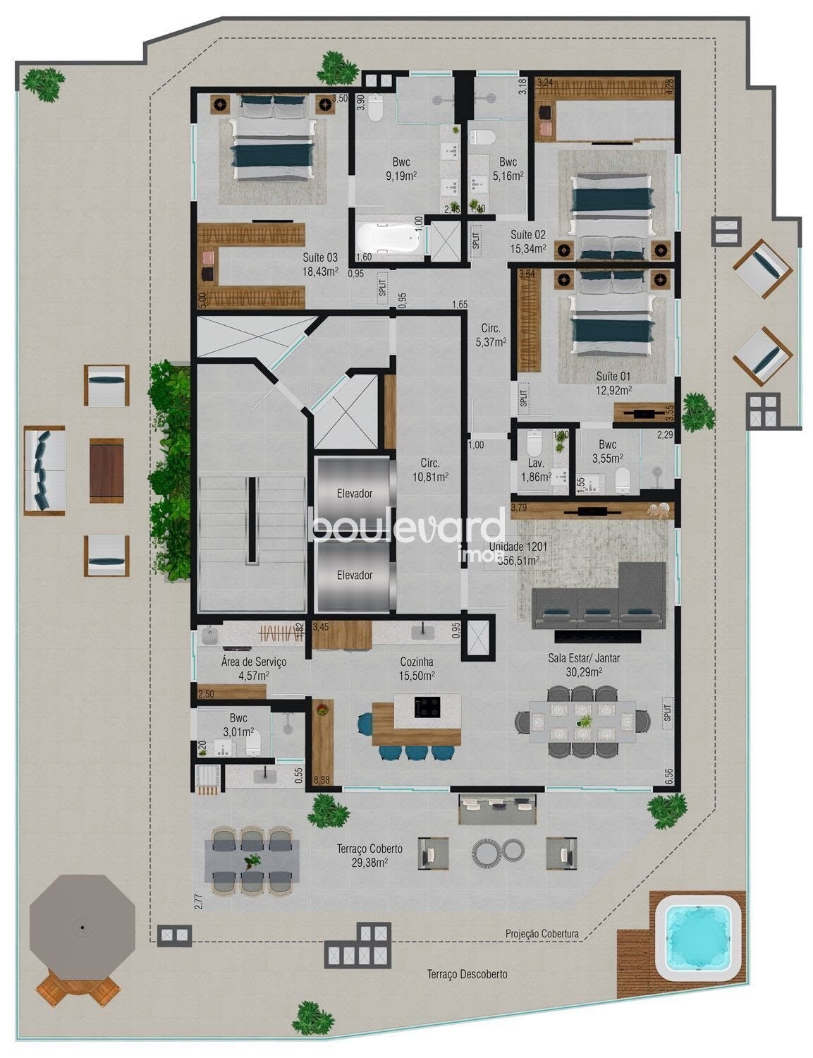 Apartamento à venda com 2 quartos, 2 suítes, 1 vaga e 89m² no Barreiros, São José (SC) — foto 27 de 30