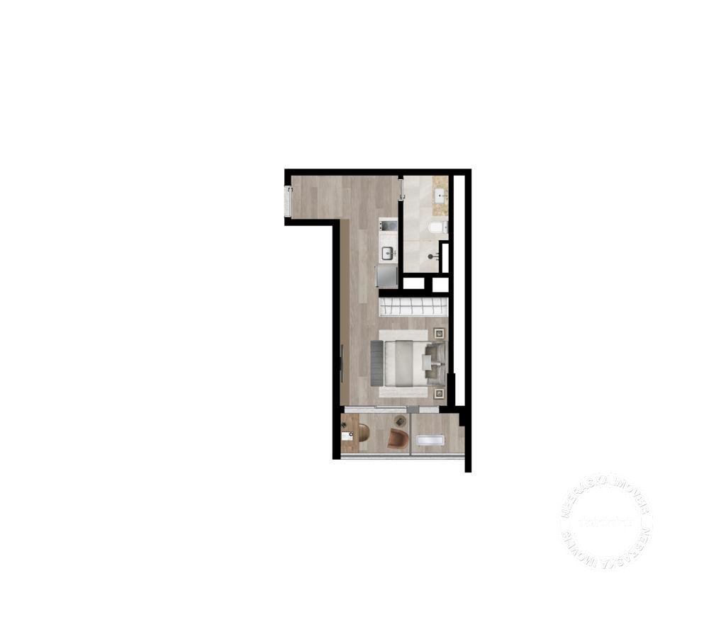 Planta 01 - 25m² - studio