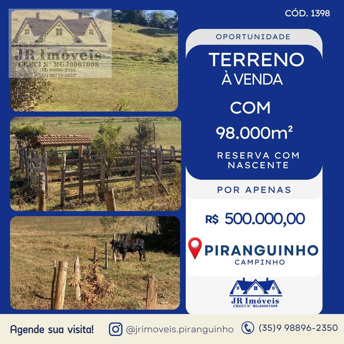 Terreno à venda com 24200m² de terreno no Campinho, Piranguinho — foto principal