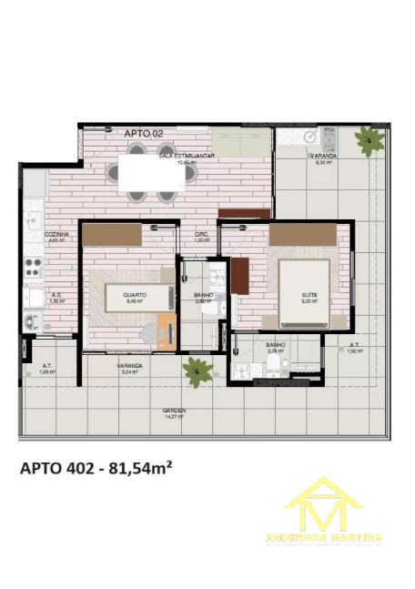 Apartamento à venda com 2 quartos, 2 banheiros, 1 vaga e 62m² no Praia de Itaparica, Vila Velha (ES) — foto 9 de 12