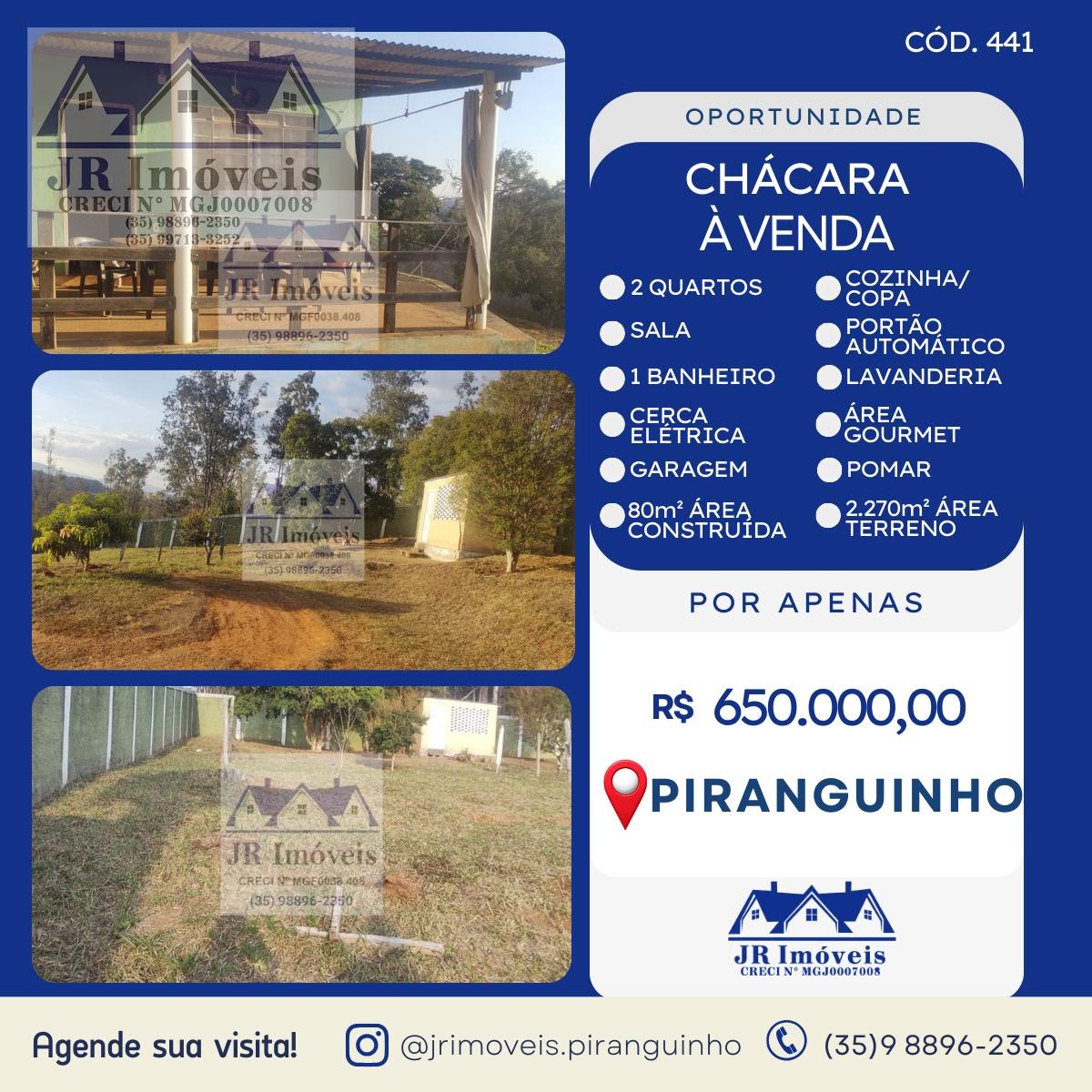 Rural à venda com 2270m² de terreno no Santa Isabel, Piranguinho — foto principal