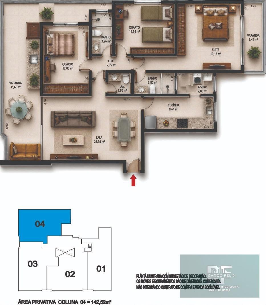 Apartamento à venda com 3 quartos, 1 suíte, 2 vagas e 135m² no Costazul, Rio das Ostras (RJ) — foto 10 de 13
