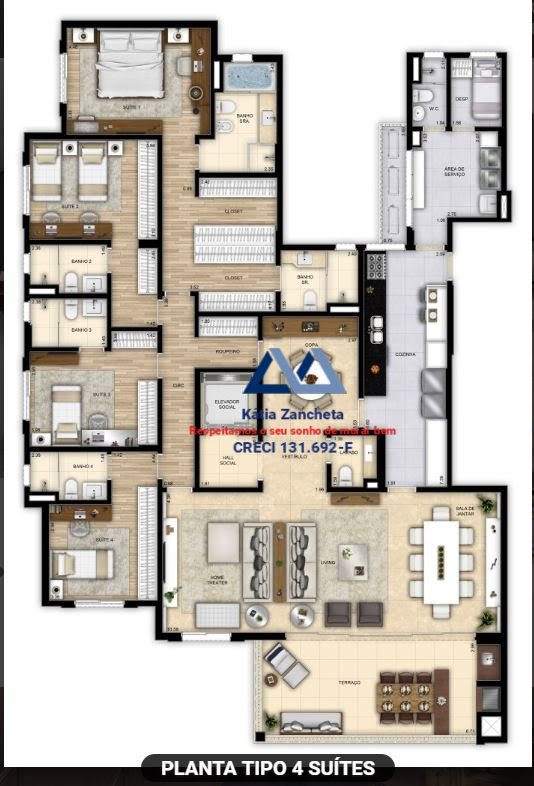Apartamento à venda com 4 quartos, 4 suítes, 6 vagas e 454m² no Vila Mariana, São Paulo (SP) — foto 14 de 28