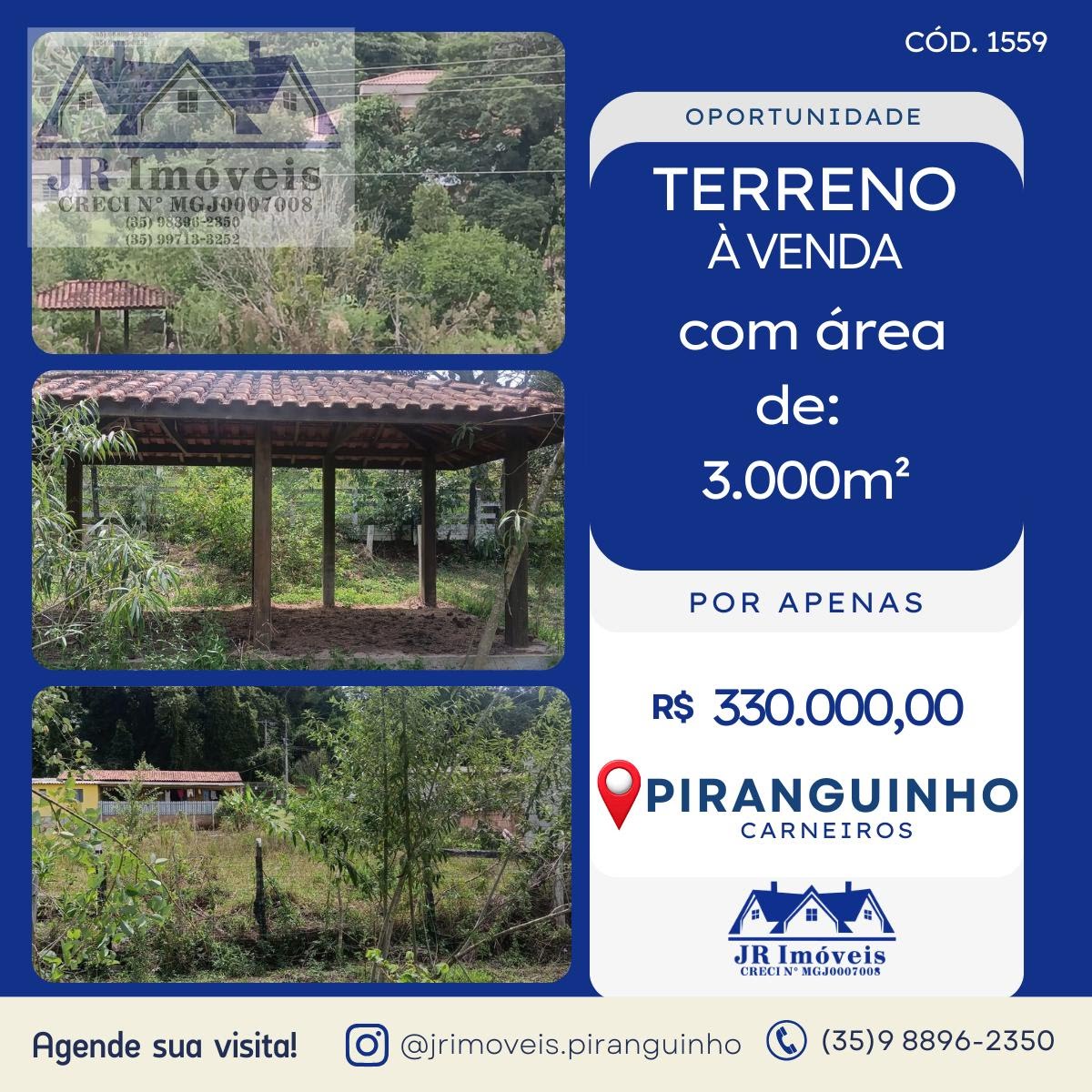 Terreno à venda com 3000m² de terreno no Carneiros, Piranguinho — foto principal