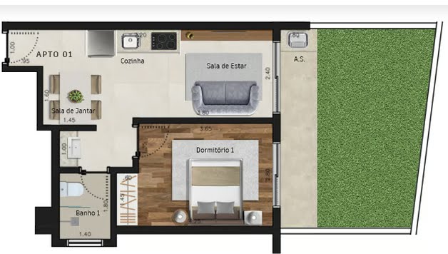 Apartamento à venda com 2 quartos, 1 suíte, 1 vaga e 117m² no Itaguá, Ubatuba (SP) — foto 6 de 7