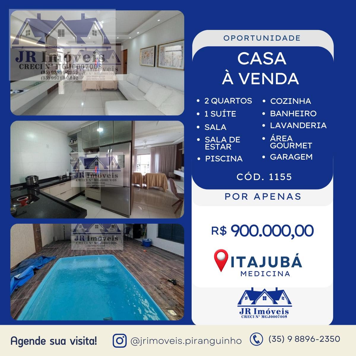 Casa à venda com 2 quartos, 1 banheiro e 2 vagas no Medicina, Itajubá — foto principal
