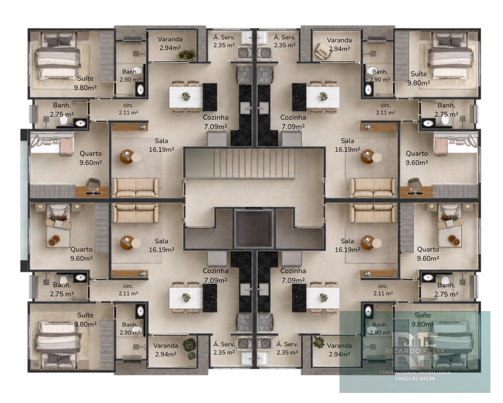 Apartamento à venda com 2 quartos, 1 suíte, 1 vaga e 62m² no Recreio, Rio das Ostras (RJ) — foto 12 de 18