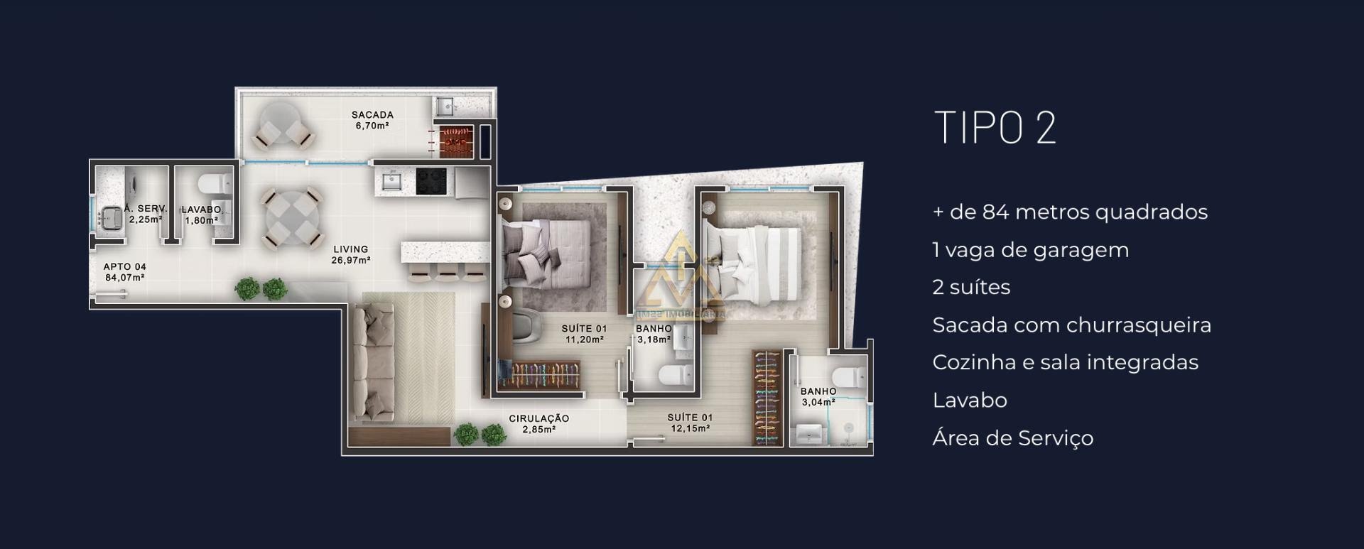 Apartamento à venda com 3 quartos, 3 suítes, 2 vagas e 84m² no Itacolomi, Balneário Piçarras (SC) — foto 17 de 17