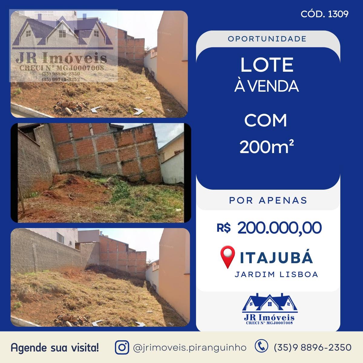 Terreno à venda com 200m² de terreno no Jardim Lisboa, Itajubá — foto principal