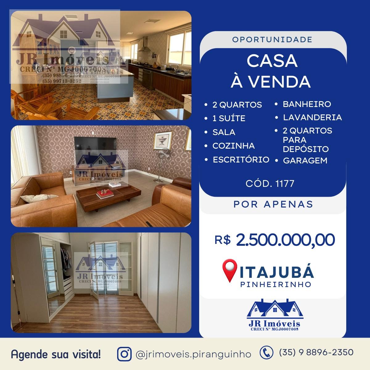 Casa à venda com 2 quartos, 3 banheiros, 2 vagas e 650m² no Pinheirinho, Itajubá — foto principal