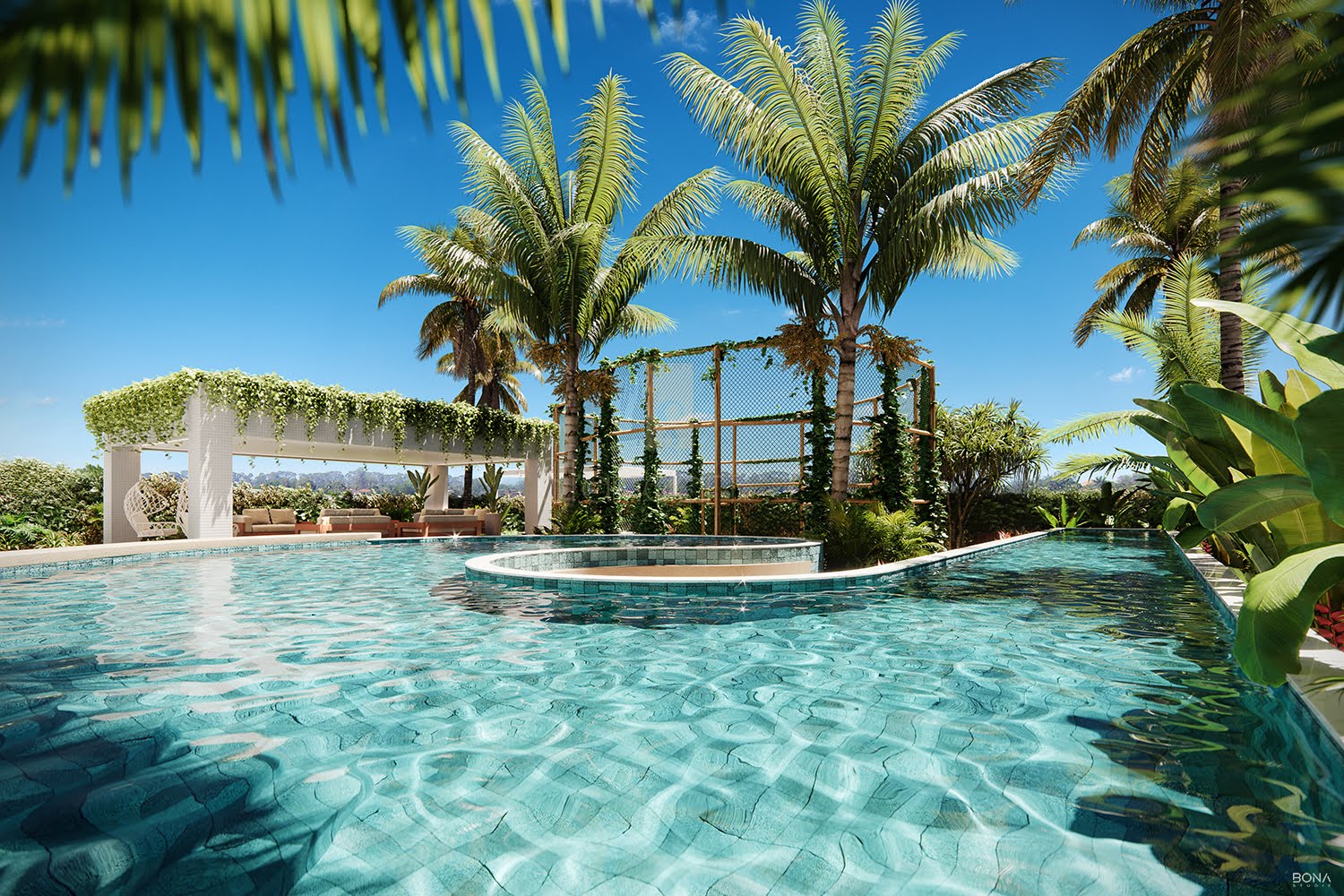 Piscina com Gazebo 