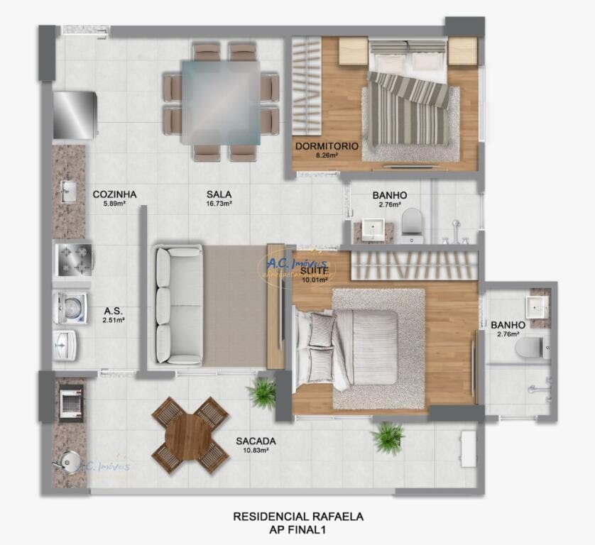 Apartamento à venda com 2 quartos, 1 suíte e 71m² no Guilhermina, Praia Grande (SP) — foto 13 de 13