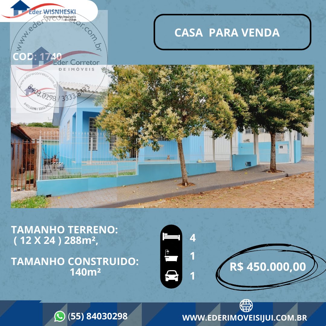 Casa à venda com 4 quartos, 1 banheiro, 1 vaga e 140m² no Morada do Sol, Ijuí (RS) — foto 3 de 25
