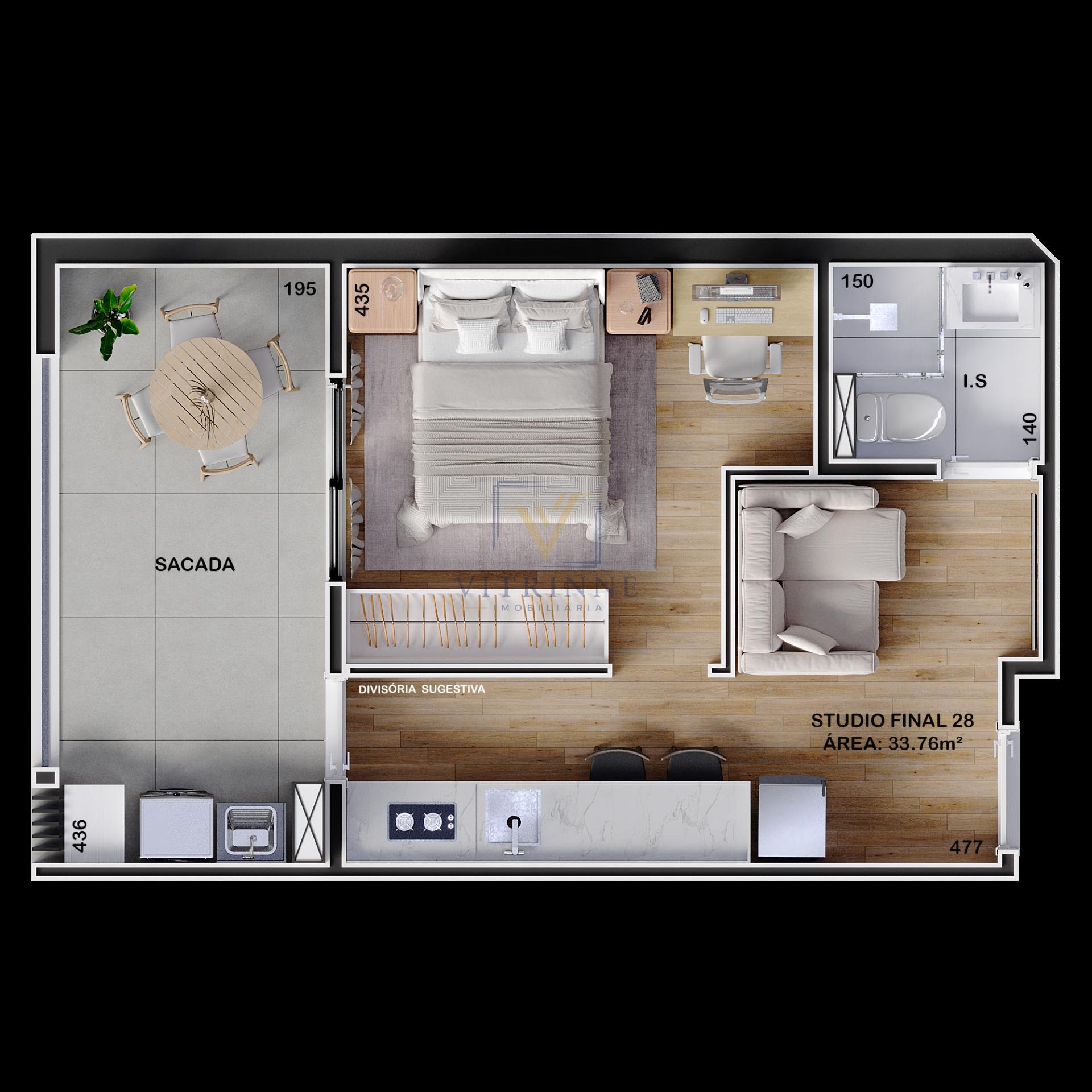 Apartamento à venda com 1 quarto, 1 banheiro e 30m² no Boa Vista, Curitiba (PR) — foto 9 de 18