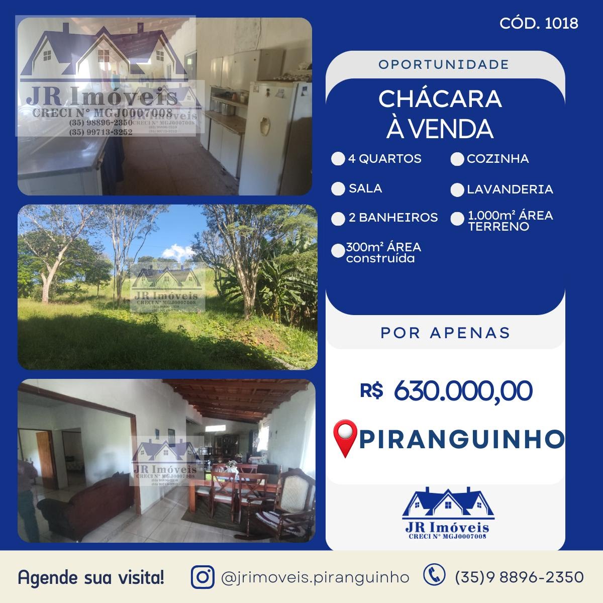 Casa à venda com 3 quartos, 1 banheiro, 1 vaga e 1000m² no Laje, Piranguinho — foto principal