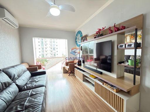 Sala de estar e jantar de apartamento reformado no Centro de Santa Cruz do Sul