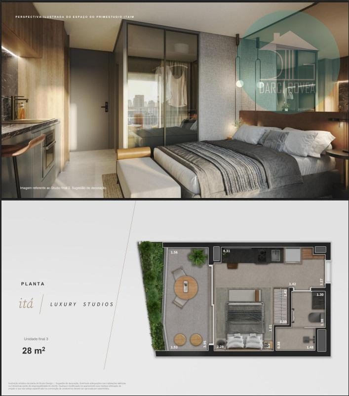 Studio à venda com 1 quarto, 1 banheiro e 28m² no Itaim Bibi, São Paulo — foto principal