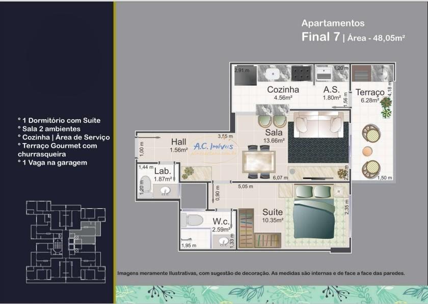 Apartamento à venda com 2 quartos, 1 suíte, 1 vaga e 64m² no Vila Caiçara, Praia Grande (SP) — foto 12 de 30