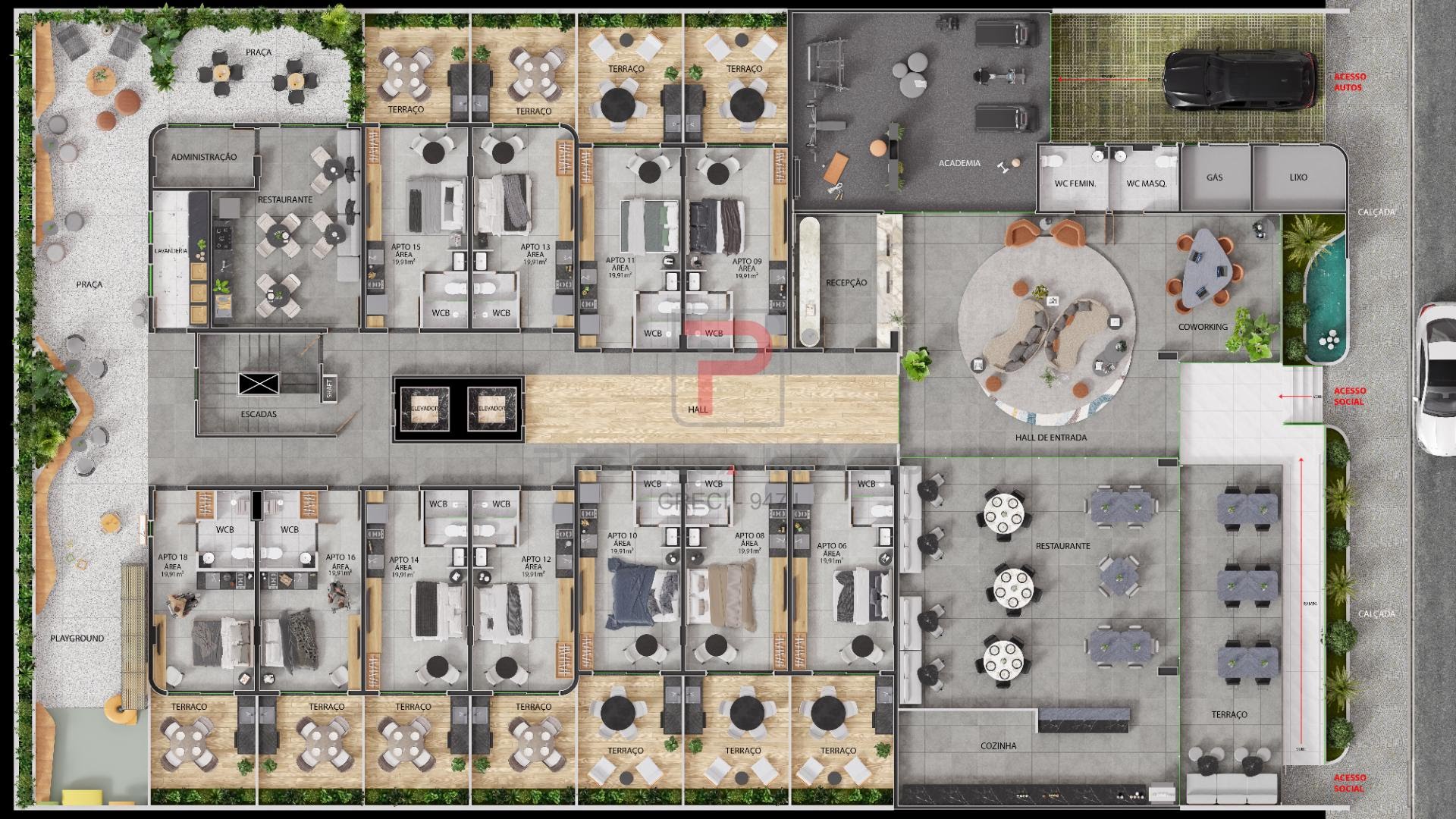 Apartamento à venda com 1 quarto, 1 banheiro e 19m² no Bessa, João Pessoa (PB) — foto 22 de 26