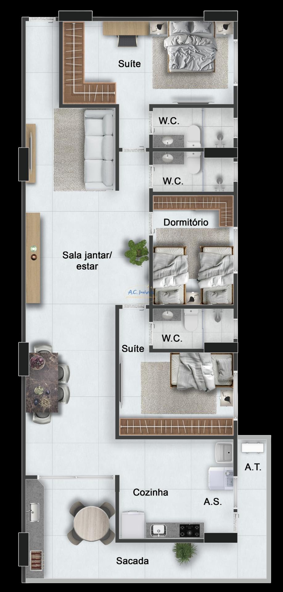 Apartamento à venda com 3 quartos, 2 suítes, 2 vagas e 114m² no Aviação, Praia Grande (SP) — foto 13 de 13